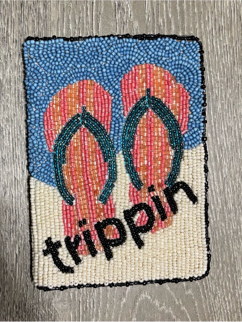 Beaded Mary Frances Passport Holder